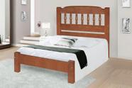 Cama Queen Size Roma de Madeira Maciça Tauari Cor Imbuia