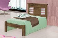 Cama RAI Solteiro Com Cabeceira Com Detalhes Cromados 100% MDF e Estrado em Madeira Cor Jequitiba Cama RAI Solteiro Com Cabeceira Com Detalhes Cromados 100% MDF e Estrado em Madeira Cor Jequitiba