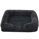 Cama retangular aconchegante para cães e gatos, pelúcia macia