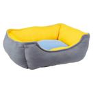Cama Retangular GG Azul e Amarela Cama Retangular GG Azul e Amarela