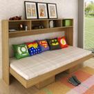 Cama Retratil Horizontal Solteiro CM8020 Amendoa Tecno Mobili