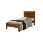 Cama Solteiro 100% Madeira Maciça Reforçada Lara Castanho Cama Solteiro 100% Madeira Maciça Reforçada Lara Castanho