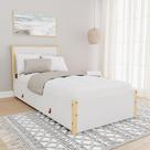 Cama Solteiro 2 Gavetas Íris CabeCasa MadeiraMadeira Branco/Natural
