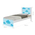 Cama Solteiro Adesivada Nuvem Menino com Colchão Cama Solteiro Adesivada Nuvem Menino com Colchão