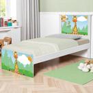 Cama Solteiro Adesivada Safari Girafa com Colchão