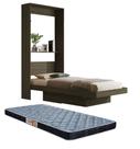 cama solteiro articulada de parede que vira prateleira decoração multifuncional com colchão