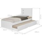 Cama Solteiro Barcelona Com Auxiliar - Branco - Tebarrot