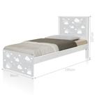 Cama Solteiro Barcelona Nuvem Cinza Menino e Menina Colchão Cama Solteiro Barcelona Nuvem Cinza Menino e Menina Colchão