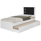 Cama Solteiro Bibox Barcelona Flex Branco/ Preto - Tebarrot