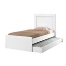 Cama Solteiro Bibox Luara com Cama Auxiliar para Quarto Infantil Juvenil e Dormitório - Branco