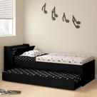 Cama Solteiro Bicama Ditália BB-28 Preto cozy