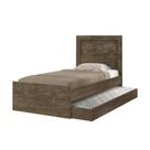 Cama Solteiro Cambel Luara com Auxiliar Castanho Wood