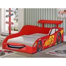 Cama Solteiro Carro McVeloz Vermelho Com Colchão