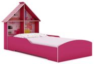 Cama Solteiro Casinha Pink - Gelius Moveis