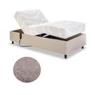Cama Solteiro Centauro Linho Escuro 97x205x64 cm Sem Fio Cama Solteiro Centauro Linho Escuro 97x205x64 cm Sem Fio