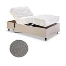 Cama Solteiro Centauro Linho Grafite 97x205x64 cm Pilati