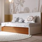 Cama Solteiro com 2 Gavetas e Painel Encosto Sambalelê Cama Solteiro com 2 Gavetas e Painel Encosto Sambalelê