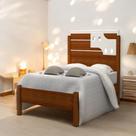 Cama Solteiro Com Aplique Espelho Colônia Cinamomo E Off