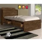 Cama Solteiro com Baú 2 Gavetas Tamires