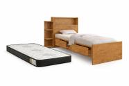 Cama Solteiro Com Baú Gavetas e Prateleiras Multifuncional Para Organização Do Quarto e Colchão D33 Cama Solteiro Com Baú Gavetas e Prateleiras Multifuncional Para Organização Do Quarto e Colchão D33