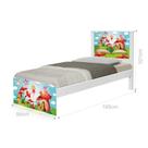 Cama Solteiro com Cabeceira Adesivada Mundo das Fadinhas