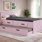 Cama Solteiro com Cama Auxiliar e Gavetas Cindy Cama Solteiro com Cama Auxiliar e Gavetas Cindy