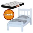 Cama Solteiro Com Colchão Cor Branco Cama Solteiro Com Colchão Cor Branco