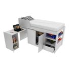 Cama Solteiro Com Escrivaninha Multimóveis Vcr35067 Branco Cama Solteiro Com Escrivaninha Multimóveis Vcr35067 Branco