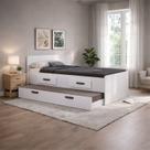Cama Solteiro com Gaveta e Cama Auxiliar Cindy Cama Solteiro com Gaveta e Cama Auxiliar Cindy