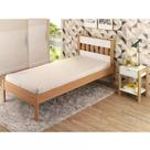 Cama Solteiro e Mesa De Cabeceira Amendoa Branco