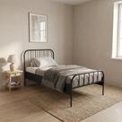 Cama Solteiro em Aço Tubular Julia Preto Yescasa