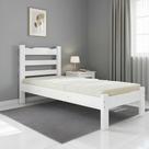 Cama Solteiro em Madeira Maciça Reforçada Branco