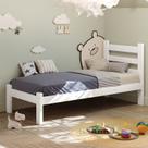 Cama Solteiro Em Madeira Maciça Reforçado Rubi Branca Nemargi Cama Solteiro Em Madeira Maciça Reforçado Rubi Branca Nemargi