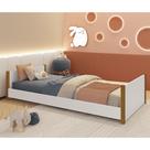 Cama Solteiro Evolutiva Ravi 2 Em 1 Com Pés Madeira Branco Fosco - Reller