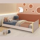 Cama Solteiro Evolutiva Ravi 2 Em 1 Com Pés Madeira Natural Rosa Fosco - Reller Cama Solteiro Evolutiva Ravi 2 Em 1 Com Pés Madeira Natural Rosa Fosco - Reller