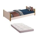 Cama Solteiro Evolutiva Ravi 2 Em 1 Com Pés Madeira Rosa Fosco Com Colchão - Reller Cama Solteiro Evolutiva Ravi 2 Em 1 Com Pés Madeira Rosa Fosco Com Colchão - Reller