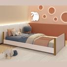 Cama Solteiro Evolutiva Ravi 2 Em 1 Com Pés Madeira Rosa Fosco - Reller Cama Solteiro Evolutiva Ravi 2 Em 1 Com Pés Madeira Rosa Fosco - Reller