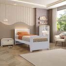 Cama Solteiro Evolutiva Wave Juvenil em Rattan com Led Casatema Cama Solteiro Evolutiva Wave Juvenil em Rattan com Led Casatema