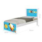 Cama Solteiro Foguete Espacial com Colchão