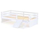 Cama Solteiro Infantil Dreams e Mini Escada/Escorregador Branco Megamobilia