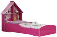Cama Solteiro Infantil Gelius Casinha Rosa Pink