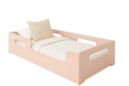 Cama Solteiro Infantil Princesa Menina Grade Lateral MDF - Rose
