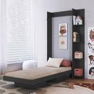 Cama Solteiro Juvenil Articulável Vertical com Estante 80 Vancouver