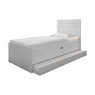 Cama Solteiro Larissa com Cama Auxiliar Branco e Dois Colchões - Framar Móveis