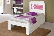 Cama Solteiro Lívia Branco/Azul/Rosa - Carmolar