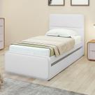 Cama Solteiro Loop Tecido material sintético com Cama Auxiliar Branco