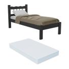 Cama Solteiro Madeira Maciça com Colchão Incluso Madri Multimóveis VCR4161