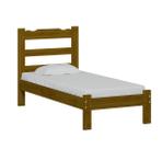 Cama Solteiro Madeira Maciça Cor Nogueira