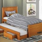 Cama Solteiro Milano com Auxiliar, para Colchão no Tamanho 88x138 cm Marrom/Cinamomo Cama Solteiro Milano com Auxiliar, para Colchão no Tamanho 88x138 cm Marrom/Cinamomo