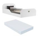 Cama Solteiro Montessoriana com Colchão Incluso Encantada Multimóveis Branca